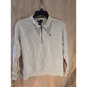 Polo Ralph Lauren Kids 1/4  Zip Shirt Off White Size SMALL 8/10